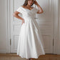 Plus-Size Satin Wedding Dress Modern Dress Vestido De Novia Bow Simple Court Train Bridal Gown Satin Mermaid Princess