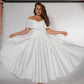 Plus-Size Satin Wedding Dress Modern Dress Vestido De Novia Bow Simple Court Train Bridal Gown Satin Mermaid Princess