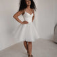 Sparkly Short Bridal Gown Satin Mermaid Princess Wedding Dress Dress Vestido De Novia Bow Simple Court Train