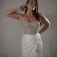 Modern Plus-Size Sparkly Wedding Dress Dress Vestido De Novia Bow Simple Court Train Bridal Gown Satin Mermaid Princess