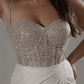 Modern Plus-Size Sparkly Wedding Dress Dress Vestido De Novia Bow Simple Court Train Bridal Gown Satin Mermaid Princess