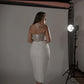 Modern Plus-Size Sparkly Wedding Dress Dress Vestido De Novia Bow Simple Court Train Bridal Gown Satin Mermaid Princess