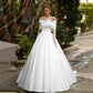 Vintage Lace Wedding Dresses High Neck Appliques A-Line Bridal Gowns Irregular Neckline Pleated Princess Bride Dress