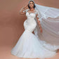 Robes de mariée grande taille col transparent africain manches longues robe de mariée vestidos de novia sans voile 