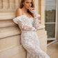 Lace Mermaid Wedding Dresses Sweetheart Long Brides Dress for Women Detachable Sleeves Bridals Gowns vestidos de novia