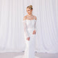 Generous Mermaid Wedding Dresses for Women Boat Neck Lace Detachable Sleeves Bridas Dress Sweep Train Bridal Gowns