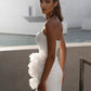 Short Wedding Dress with Handmade 3D Flowers Decoration Vestido De Novia Mermaid Princess Court Train Bridal Gowns