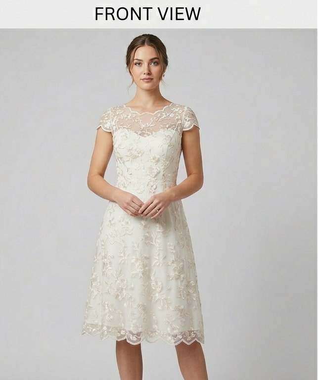 Corset Sleeve Wedding Dress Victorian Short Inspired Lace Gown