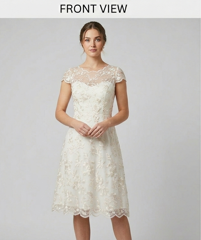 Corset Sleeve Wedding Dress Victorian Short Inspired Lace Gown