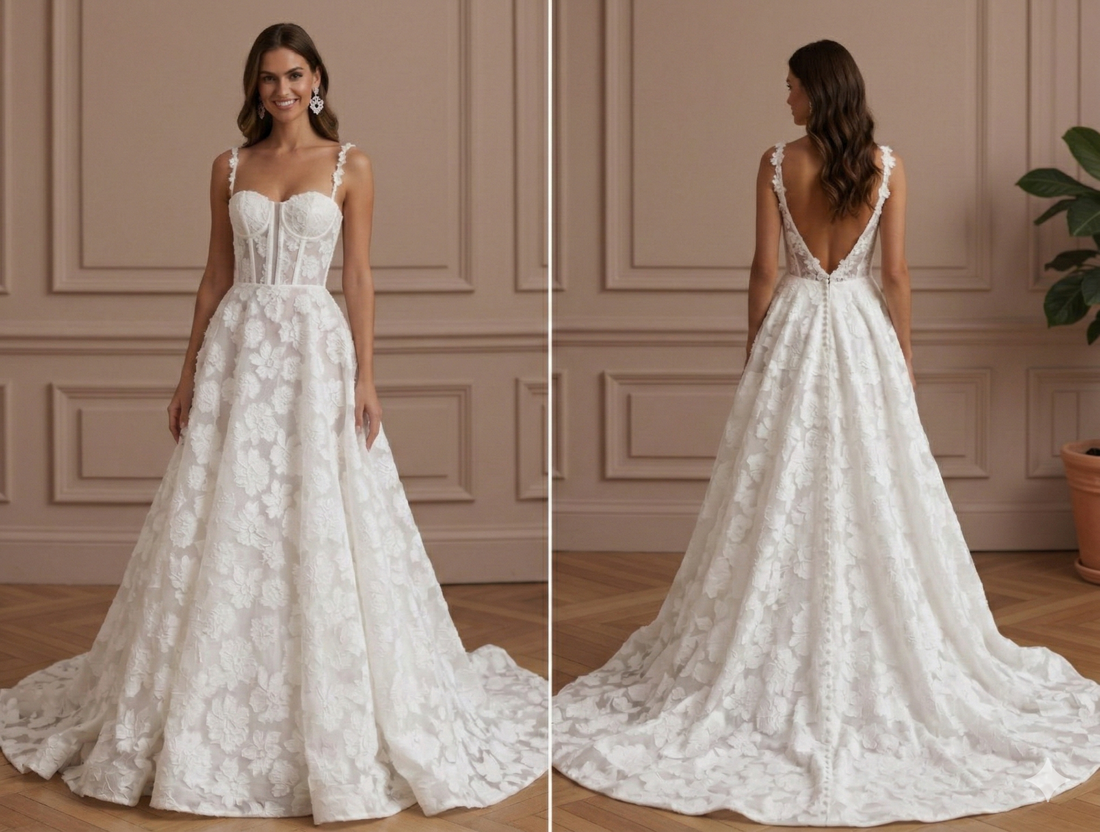 Traditional Mermaid Wedding Dress Buttons Back Short Corset Gown