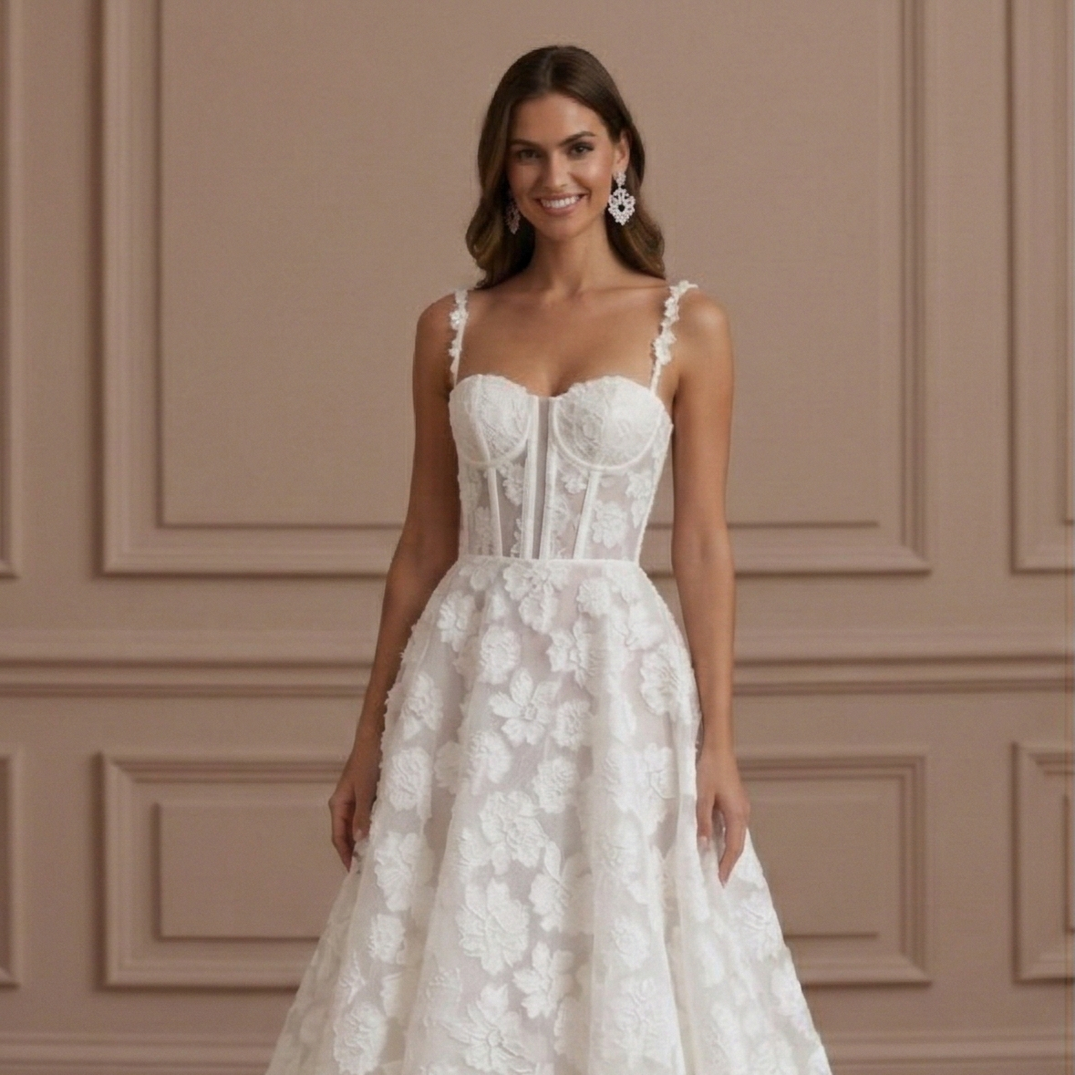 Traditional Mermaid Wedding Dress Buttons Back Short Corset Gown