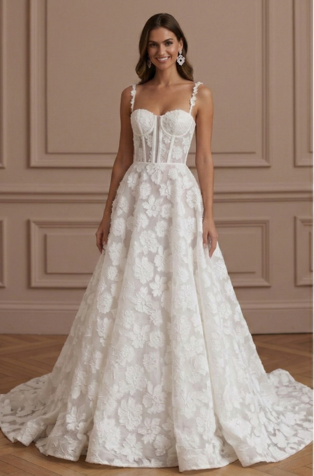 Traditional Mermaid Wedding Dress Buttons Back Short Corset Gown