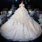 Wedding Dress Gryffon Luxury Lace Wedding Gown With Train Ball Gown Classic Cap Sleeve Princess Dresses Plus Customize