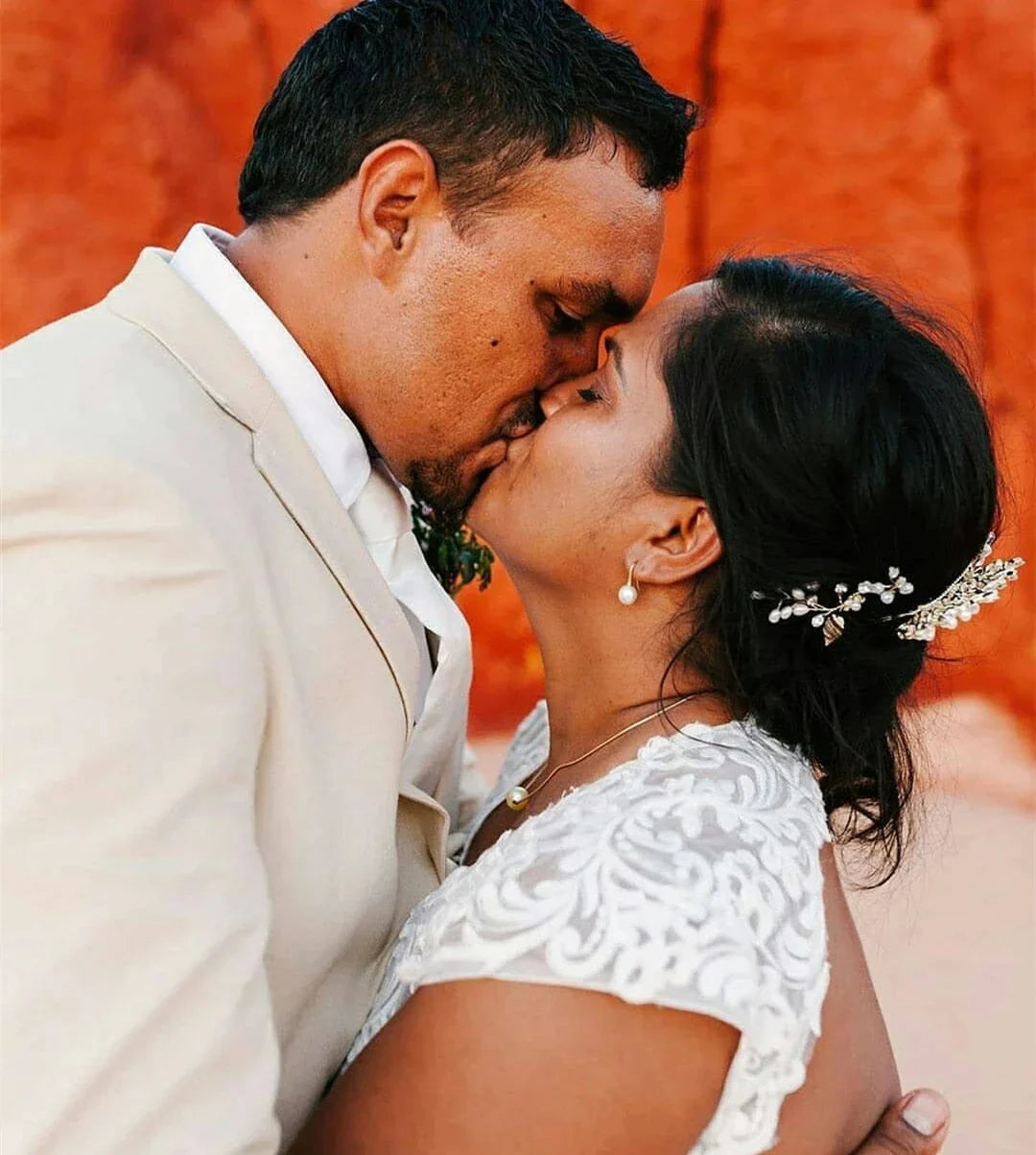 Vestidos De Novia De talla grande con cuello en V, Top De encaje, manga casquillo, abertura lateral, espalda abierta, Vestido De Novia De gasa, Vestido De Novia De playa blanco marfil