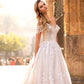 Wspaniała suknia ślubna Suknia ślubna Znakomita z ramion ukochana koronkowa brokat Tiul Tiul Sweet Train Corset Bridal