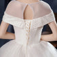 Pakaian Perkahwinan Lxuury Pearl O-Neck Wedding Gown Lace Up Ball Gown Classic Sequin Tulle Vestido De Noiva Plus Saiz