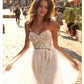 LoveDress الحبيب السباغيتي الأشرطة فستان العروس مثير بسيط شاطئ فستان الزفاف الأنيق ثلاثية الأبعاد الزهور فستان زفاف الشاطئ
