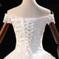 Robe De mariée élégante, épaules dénudées, col bateau, robe De bal à lacets, princesse De luxe, personnalisable