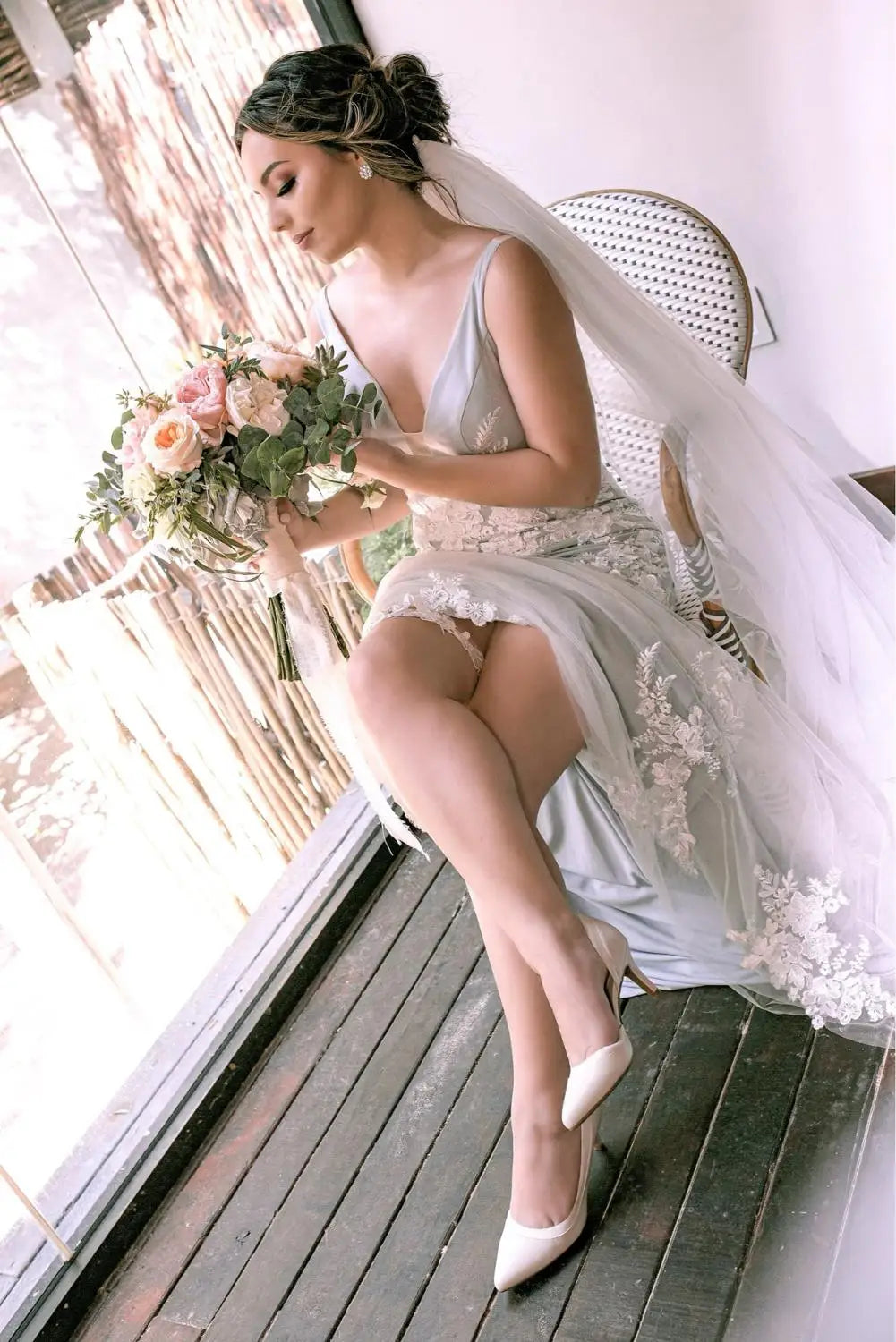 Gaun Perkahwinan Mermaid Vintage V-Neck Backless Lace Appliques 3D Flowers Country Bridal Gown Plus Saiz Custom Made