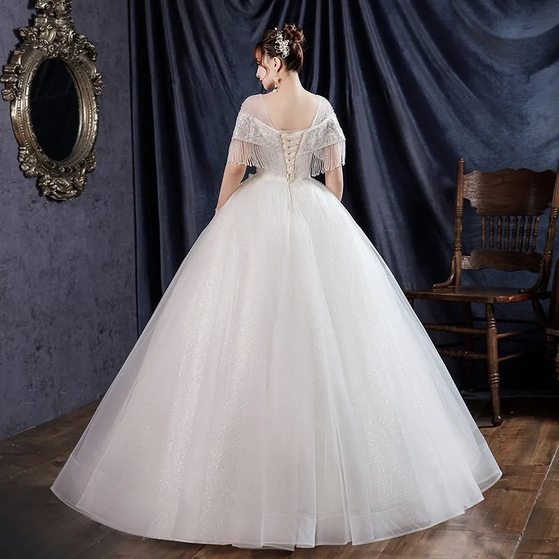 Abito da sposa Gryffon perle di lusso paillettes allacciata abito da ballo classico abito da sposa principessa Vestido de noiva personalizza