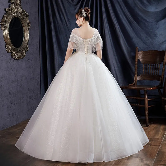 Gryffon Hochzeitskleid Luxusperlen Pailletten Schnürung Ballkleid Klassische Brautkleid Prinzessin Vestido de Noiva Anpassen