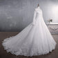 Muslim Wedding Dress Elegant High Neck With Train Princess Bride Dress Luxury Lace Embroidery Wedding Gown Vestido De Noiva