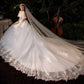 Wedding Dress New Vestido De Noiva Classic O-neck 1m Long Train Ball Gown Batwing Sleeve Princess Robe De Mariee Customize