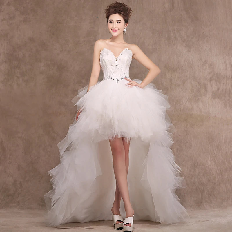 Gryffon Wedding Dress Sexy Feather Strapless Wedding Gowns Princess Luxury Crystal Wedding Dresse Can Be Customized