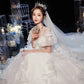 Wedding Dress Gryffon Luxury Lace Wedding Gown With Train Ball Gown Classic Cap Sleeve Princess Dresses Plus Customize