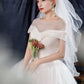 Pakaian Perkahwinan Lxuury Pearl O-Neck Wedding Gown Lace Up Ball Gown Classic Sequin Tulle Vestido De Noiva Plus Saiz