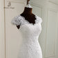 Eleganckie sukienki syrena sukienka ślubna rękawy w stylu koronkowe aplikacje mostowe suknie ślubne nowoczesne vestidos de noiva biała elegancka sukienka