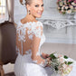 Sweetheart Lace Appliques Slim Mermaid Long Sleeves Wedding Dresses Natural Waistline Bridal Gowns Custom Made