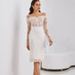 Elegant Short Lace Wedding Dress Off The Shoulder Bridal Gown Long Sleeve Vintage Custom Made Plus Size Vestidos De Novia