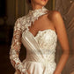 Modernos vestidos de noiva no chão para mulheres elegantes fora do ombro, pescoço elegante vestido de Novaisexy Open Back