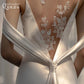 Robes de mariée légères dos nu robe de mariée sirène en Satin classique avec train robe de mariée de plage élégante