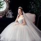 GRYFFON WEDDING GOWNS BOAT NEGHT NECK LEACT LEACE UP BALL GOWN OFF THE BUARAN PERKHIDMAT