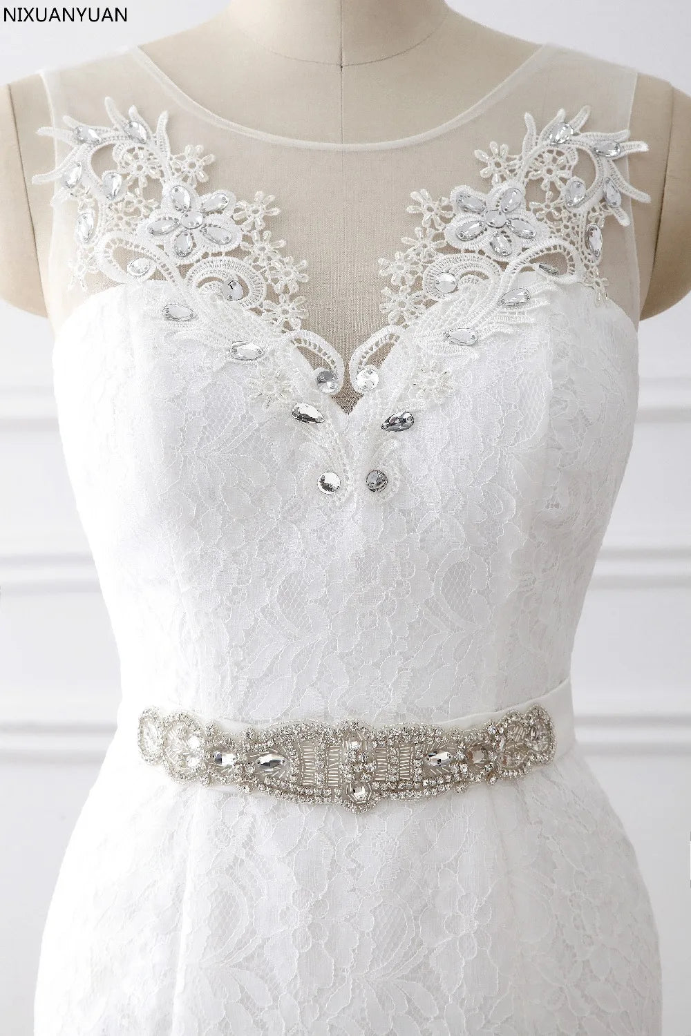 Bunga renda indah yang elegan gaun pengantin putri duyung gaun vestidos de noiva jubah de mariage gaun pengantin