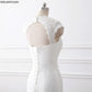 Neues Simiple Mariage Vintage Spitzenkleider Meerjungfrau Hochzeitskleid Plus Größe Mitte gemachtes Brauthochzeitskleid