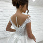 שמלת כלה לורי נסיכה מהכתף 3D תחרה אפליקציות שמלות כלה בוהו vestido de novia שמלות כדור תוצרת מותאמות