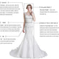 Satin Wedding Dresses With Long Sleeves Dubai Elegant Bride Dress A-Line White/Ivory Bridal Gowns vestidos de novia