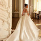 Moderne bodenlange Hochzeitskleider für Frauen elegant off-theulder-Bootshals Neck Elegant Vestido de Noviasexy Open Rücken