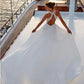Plażowe satynowe suknie ślubne kantarki szyi koronkowe aplikacje seksowne szczelinę eleganckie ślubne suknie ślubne plus rozmiar