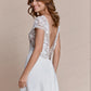 Vintage New Short Wedding Dress Backless Knee Length Sexy For Women Bridal Gown Robe De Marieage V-neck Sexy Bridal White