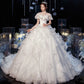 Wedding Dress Gryffon Luxury Lace Wedding Gown With Train Ball Gown Classic Cap Sleeve Princess Dresses Plus Customize