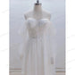 שמלת כלה קצרת שמלות כלה מתוקה אפליקציות שרוול נפיחות א-קו טול שמלת מסיבות קרסול אורך חלוק דה פטה לנשים