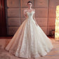 Wedding Dress Luxury Wedding Gown Sweet Lace Flower 1.3m Train Ball Gown Off The Shoulder Vestido De Noiva Robe De Mariee