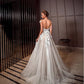 Chic V-neck Tulle With Applique Lace Cap Sleeves A-line Backless Wedding Dress vestido noiva