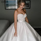 Princess Wedding Dresses Satin Sweetheart Lace Wedding Bridal Gowns Long Train Ivory Wedding Ball Gown