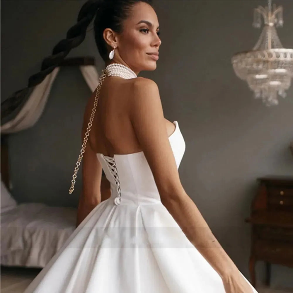 Simple Wedding Dress Short Curto White Plus Size Wedding Dress Bridal Dresses Knee Length Wedding Gowns Princess Vestidos 14w