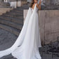 Bohemian V-Neck Wedding Dress Sleeveless A-Line Side Side Spaghetti Straps Backless Lace Applique Lantai Panjang Pengantin Gaun